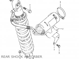 REAR SHOCK ABSORBER - DR350SE 1999 (X) USA (E03)