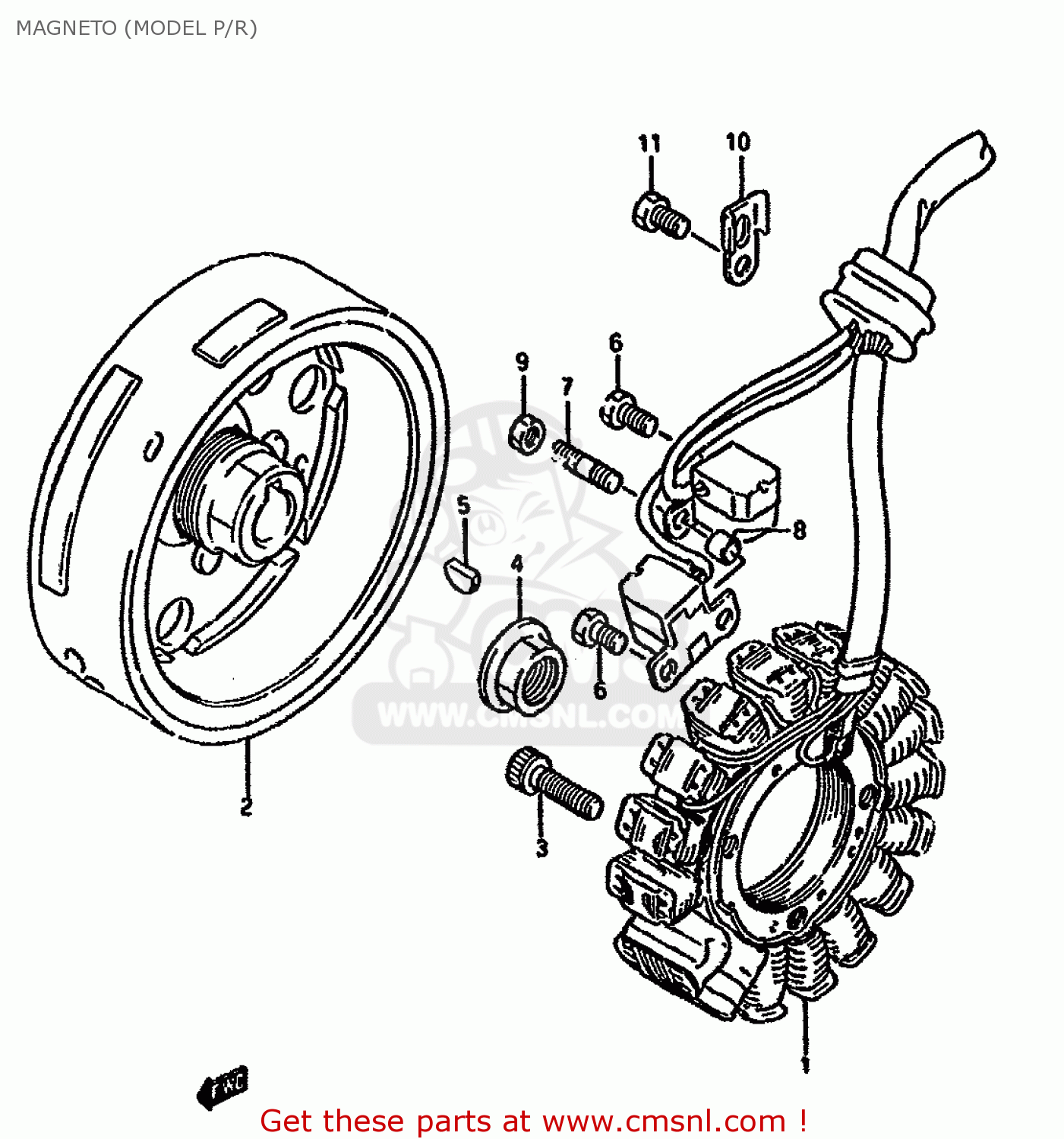 MAGNETO (MODEL P/R) DR350SH 1993 (P) (E04 E18 E21 E22)