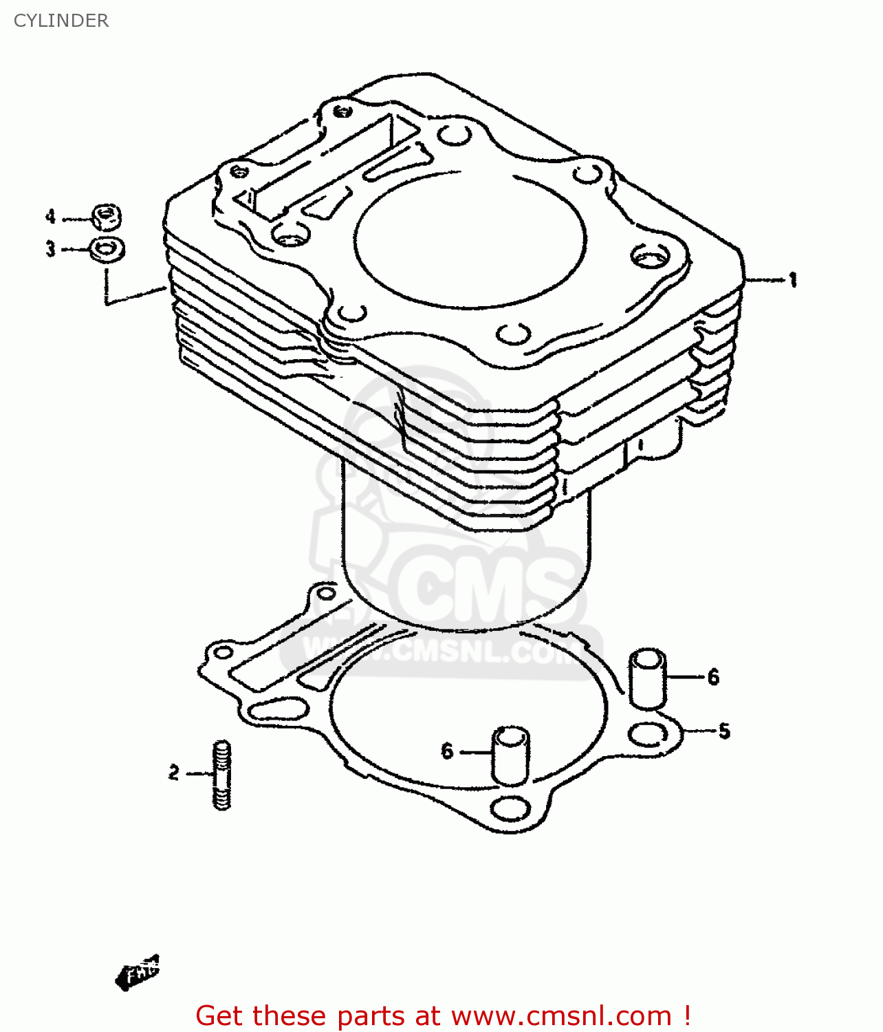 CYLINDER DR350SH 1993 (P) (E04 E18 E21 E22)