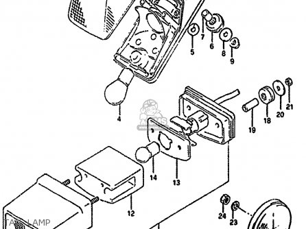 TAIL LAMP - DR350SH 1993 (P) (E04 E18 E21 E22)