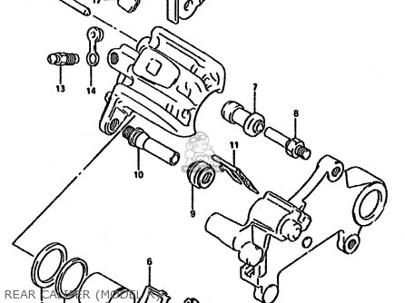 REAR CALIPER (MODEL R) - DR350SH 1993 (P) (E04 E18 E21 E22)