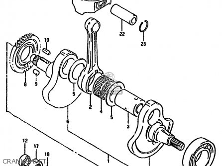 CRANKSHAFT - DR350SH 1993 (P) (E04 E18 E21 E22)