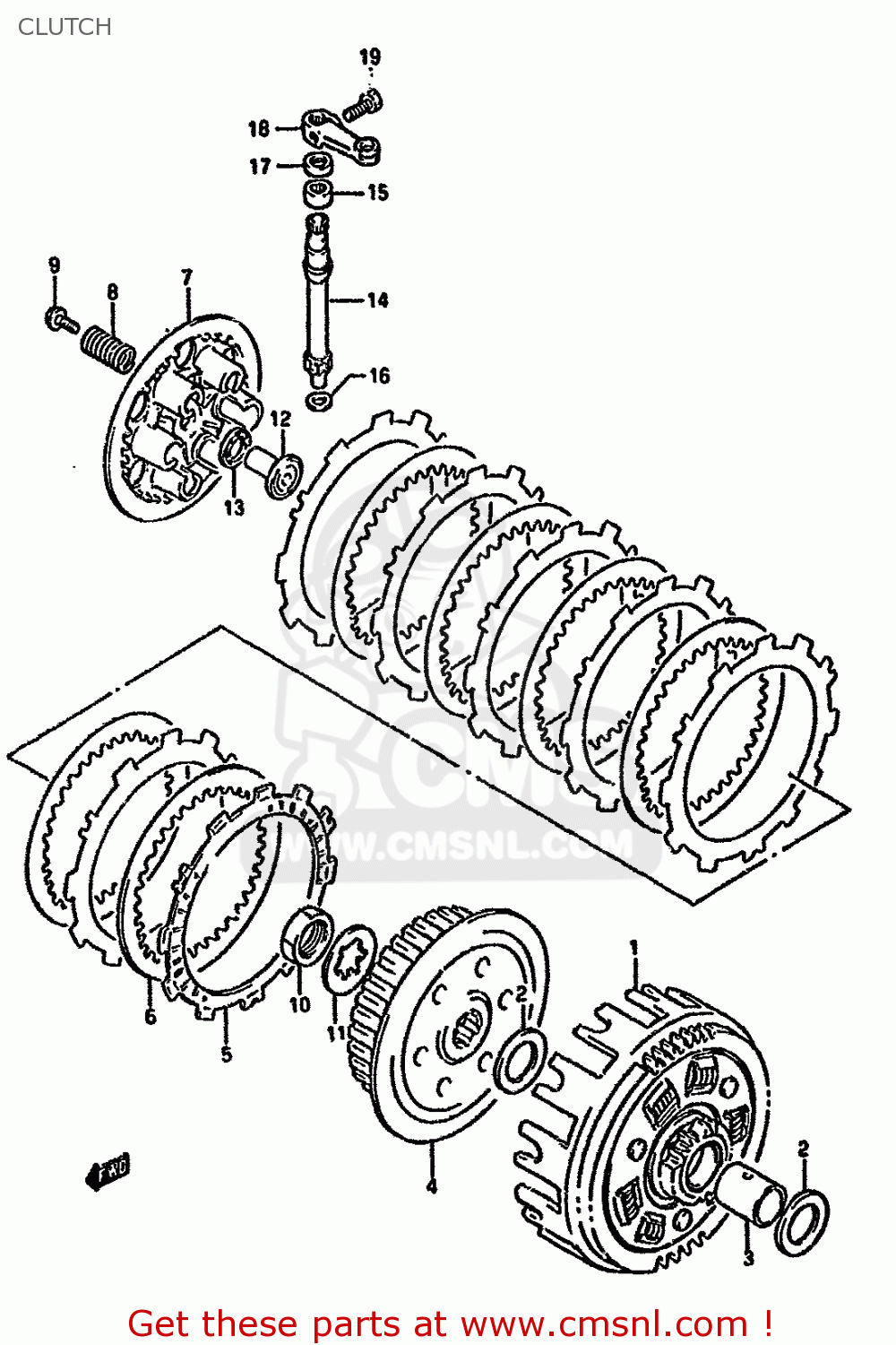 CLUTCH DR350SH 1994 (R) AUSTRALIA (E22)
