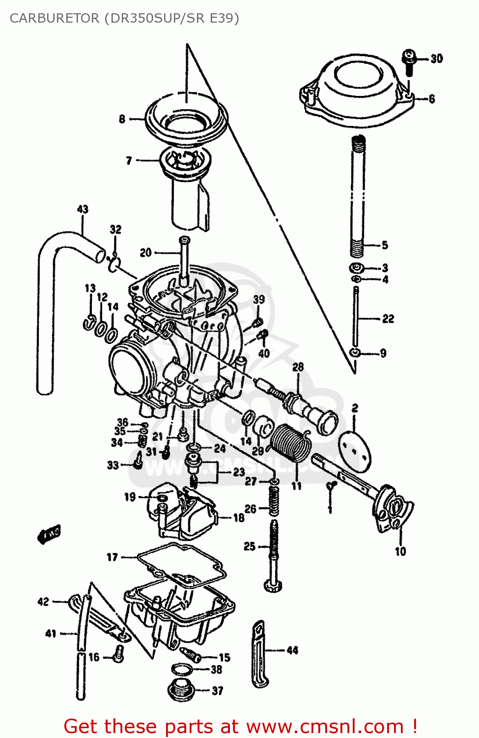 CARBURETOR (DR350SUP/SR E39) DR350SH 1994 (R) AUSTRALIA (E22)