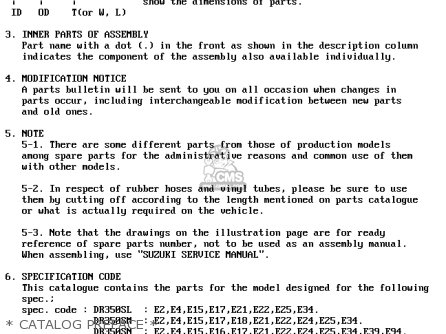 * CATALOG PREFACE * - DR350SH 1994 (R) AUSTRALIA (E22)