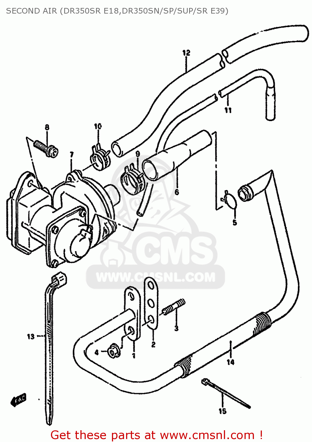 SECOND AIR (DR350SR E18,DR350SN/SP/SUP/SR E39) DR350SU 1993 (P) AUSTRIA ( E39)