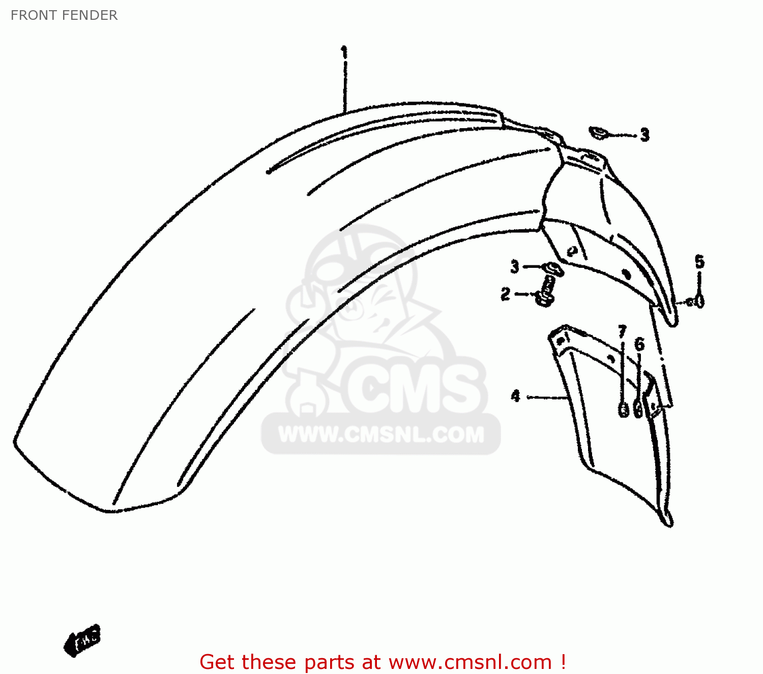 FRONT FENDER DR350SU 1993 (P) AUSTRIA ( E39)