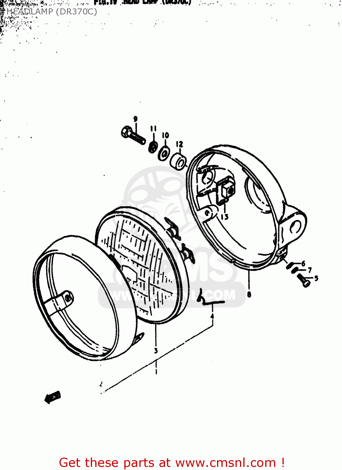 HEADLAMP (DR370C) DR370 1978 (C) USA (E03)