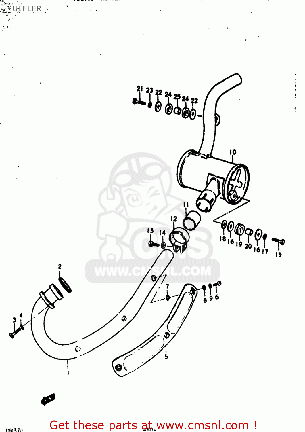 MUFFLER DR370 1978 (C) USA (E03)