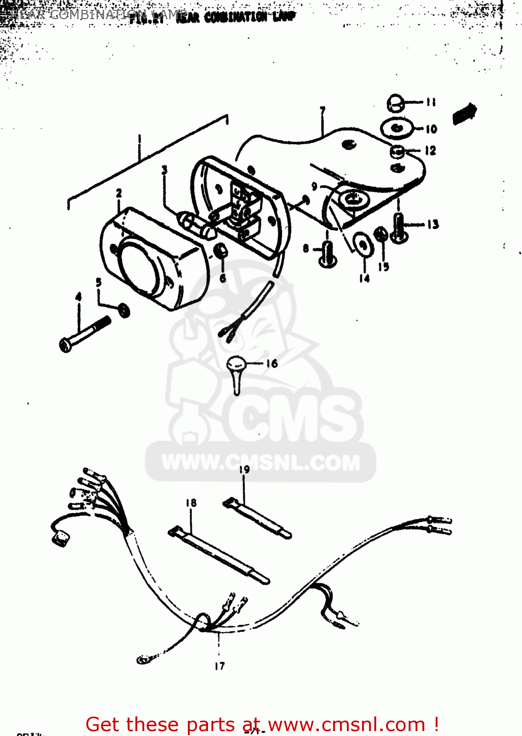 REAR COMBINATION LAMP DR370 1978 (C) USA (E03)