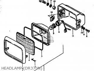 HEADLAMP (DR370N) - DR370 1978 (C) USA (E03)