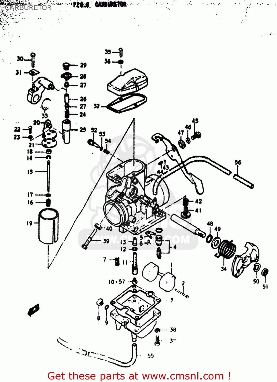 Suzuki DR370 1979 (N) USA (E03) CARBURETOR - buy original CARBURETOR ...