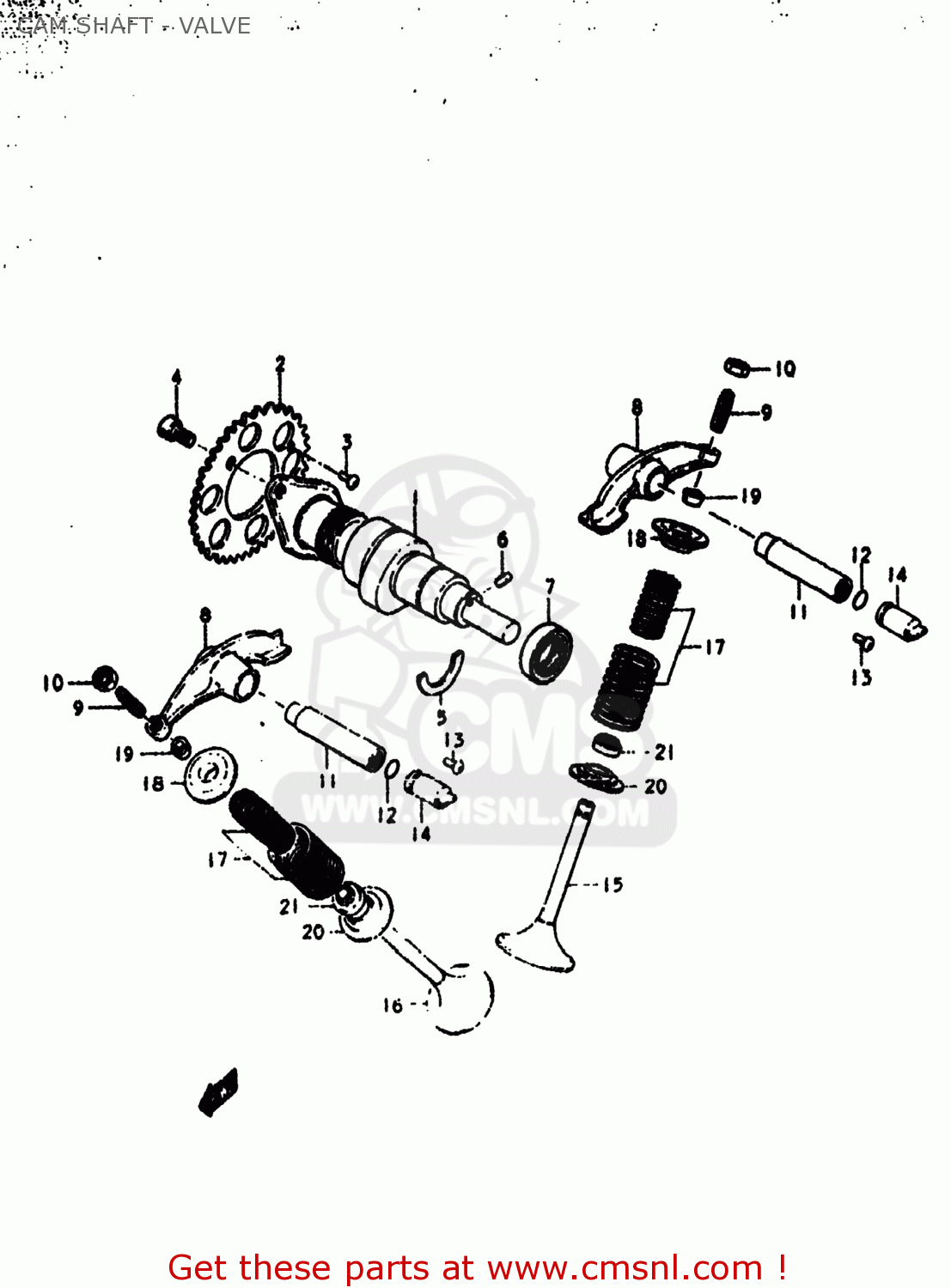 CAM SHAFT - VALVE DR370 1979 (N) USA (E03)