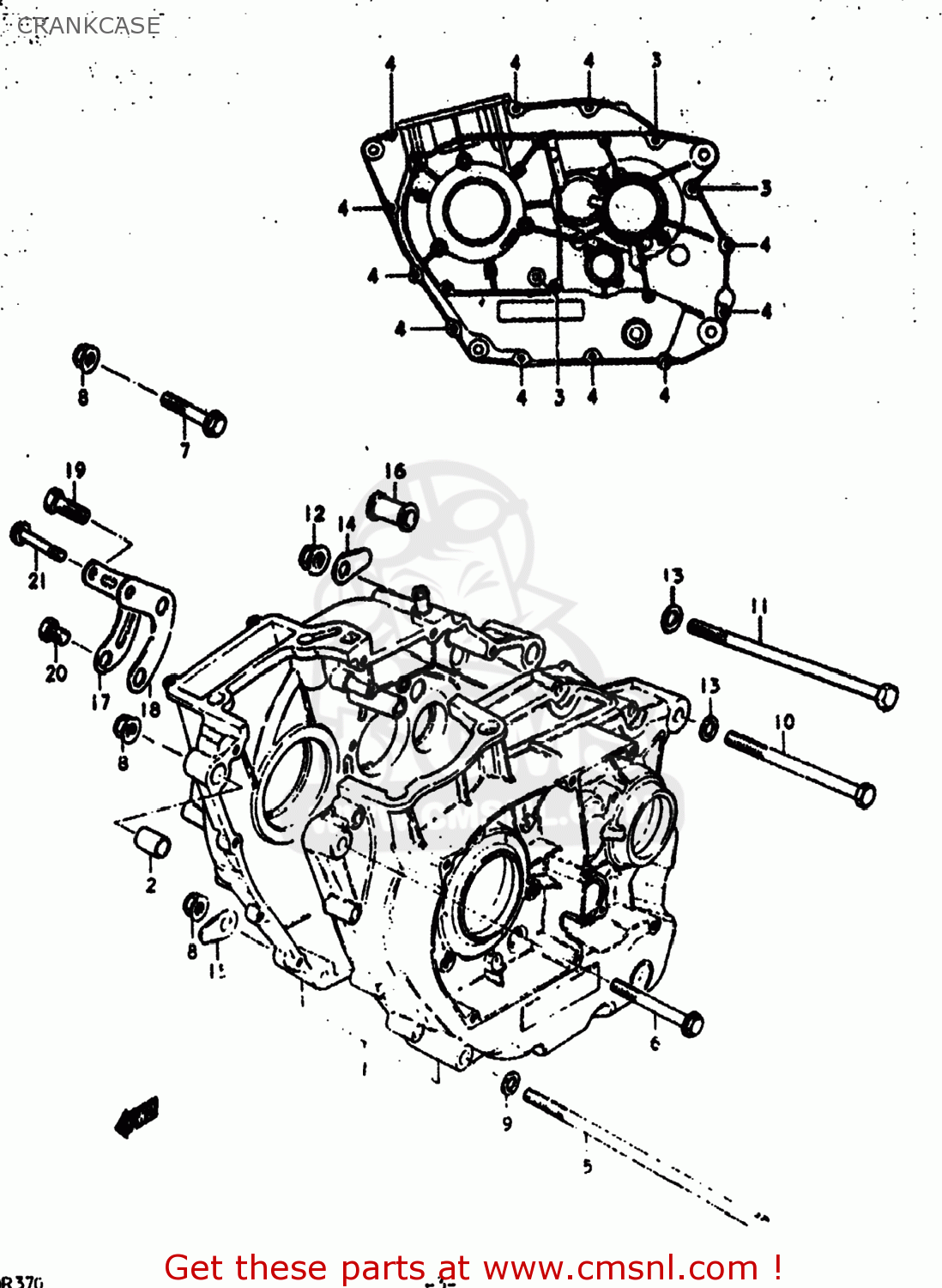 CRANKCASE DR370 1979 (N) USA (E03)