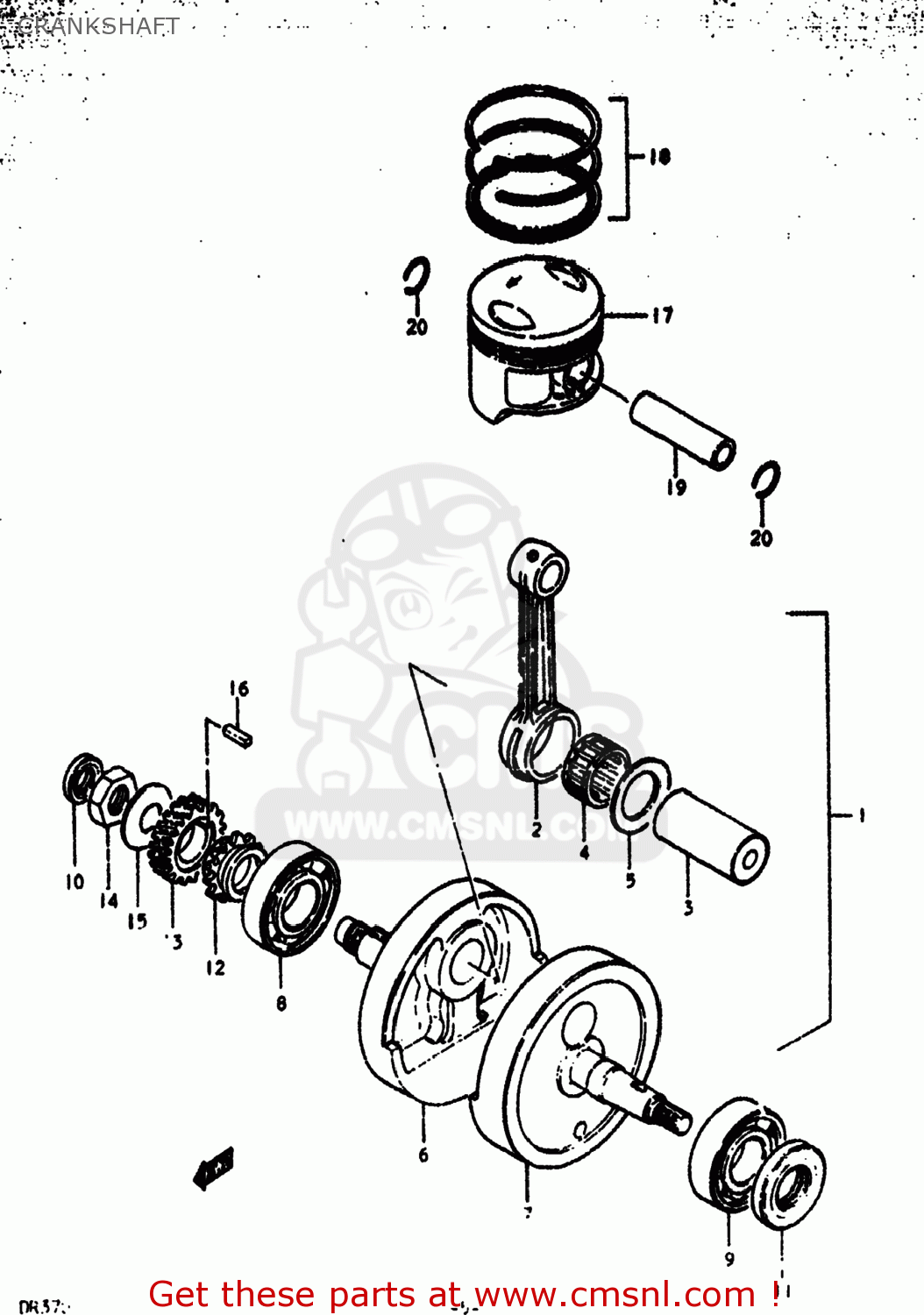 CRANKSHAFT DR370 1979 (N) USA (E03)