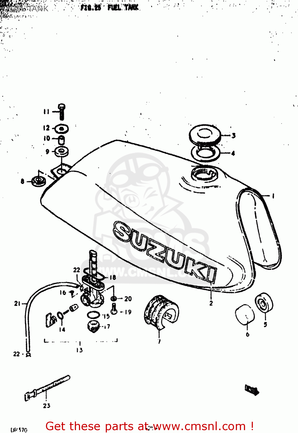 FUEL TANK DR370 1979 (N) USA (E03)