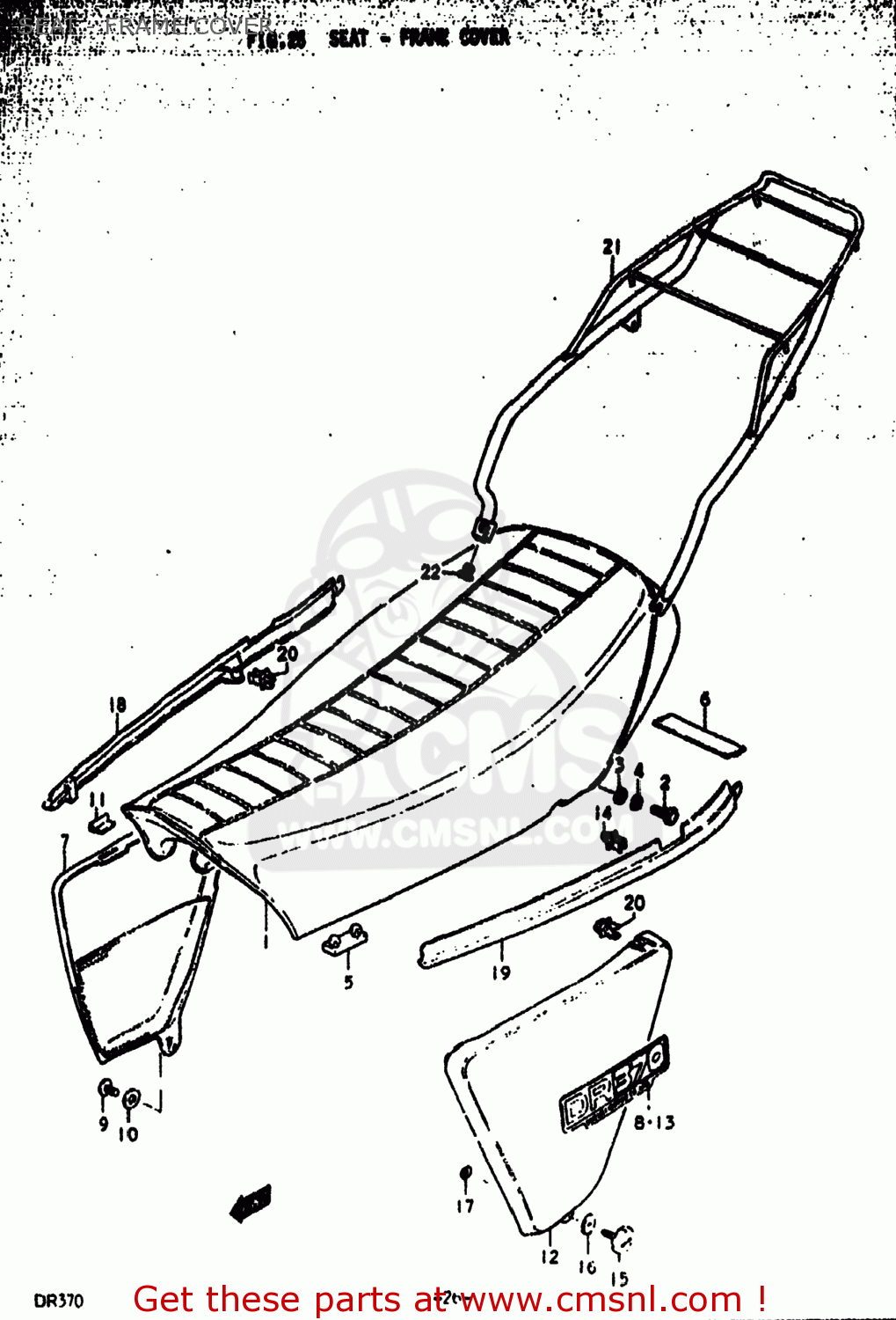 SEAT - FRAME COVER DR370 1979 (N) USA (E03)