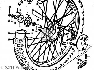 FRONT WHEEL - DR370 1979 (N) USA (E03)