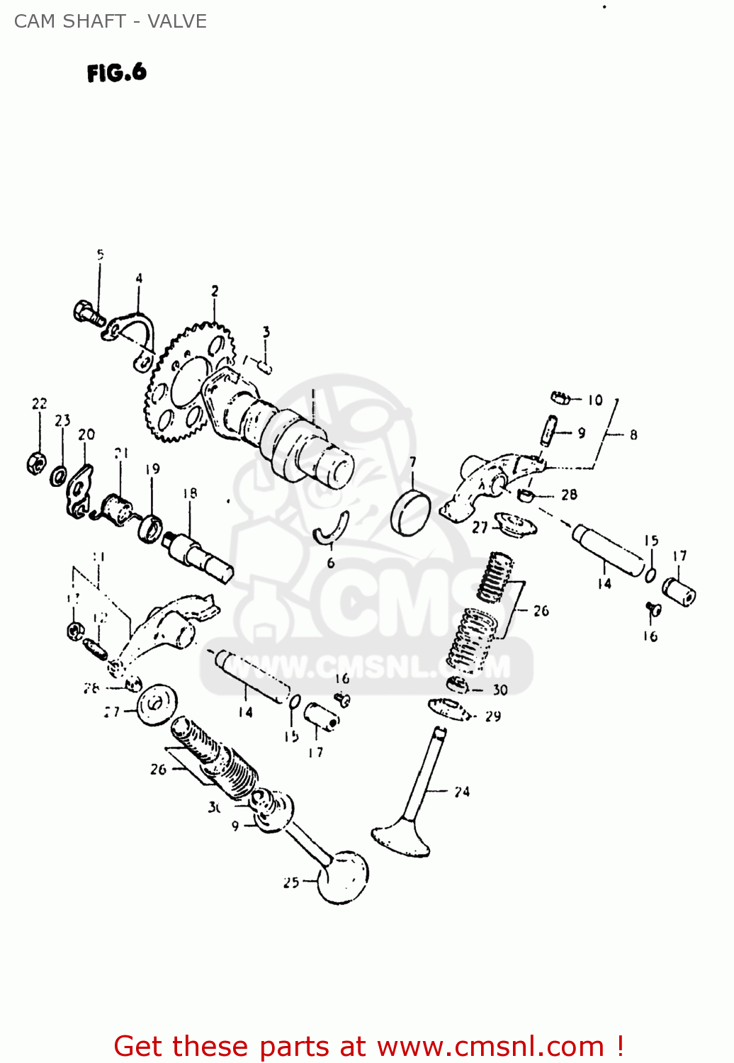 CAM SHAFT - VALVE DR400 1980 (T) USA (E03)