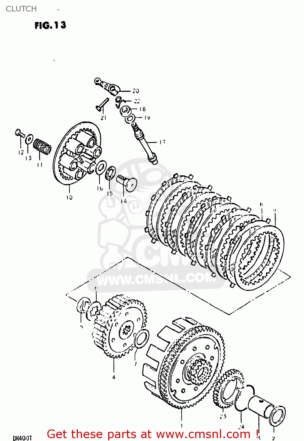 CLUTCH DR400 1980 (T) USA (E03)
