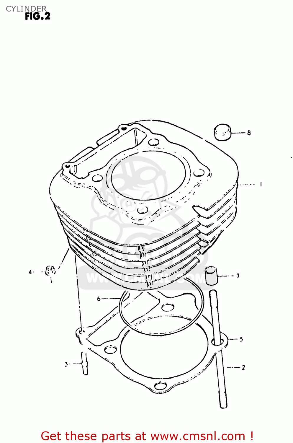 CYLINDER DR400 1980 (T) USA (E03)
