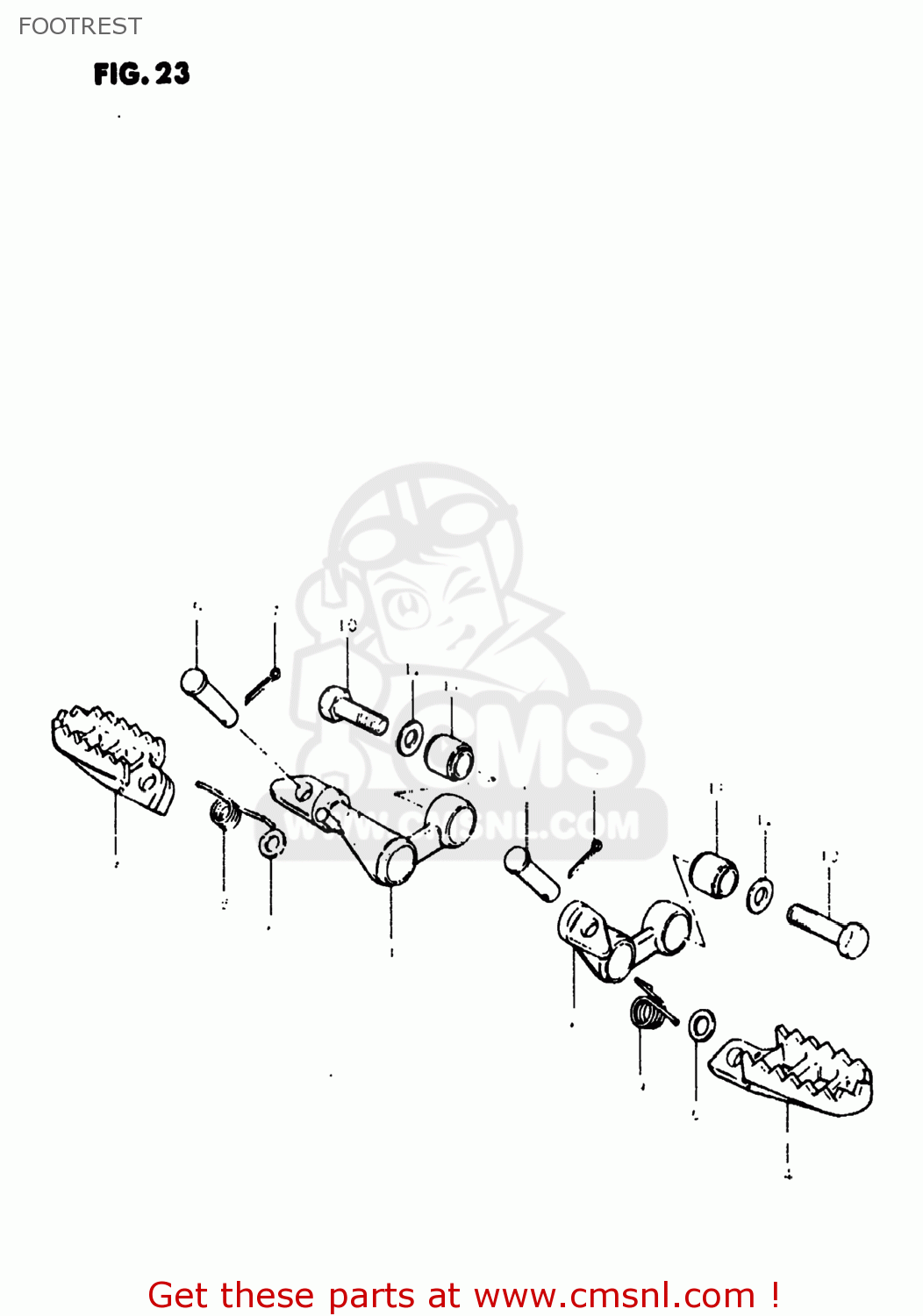 FOOTREST DR400 1980 (T) USA (E03)