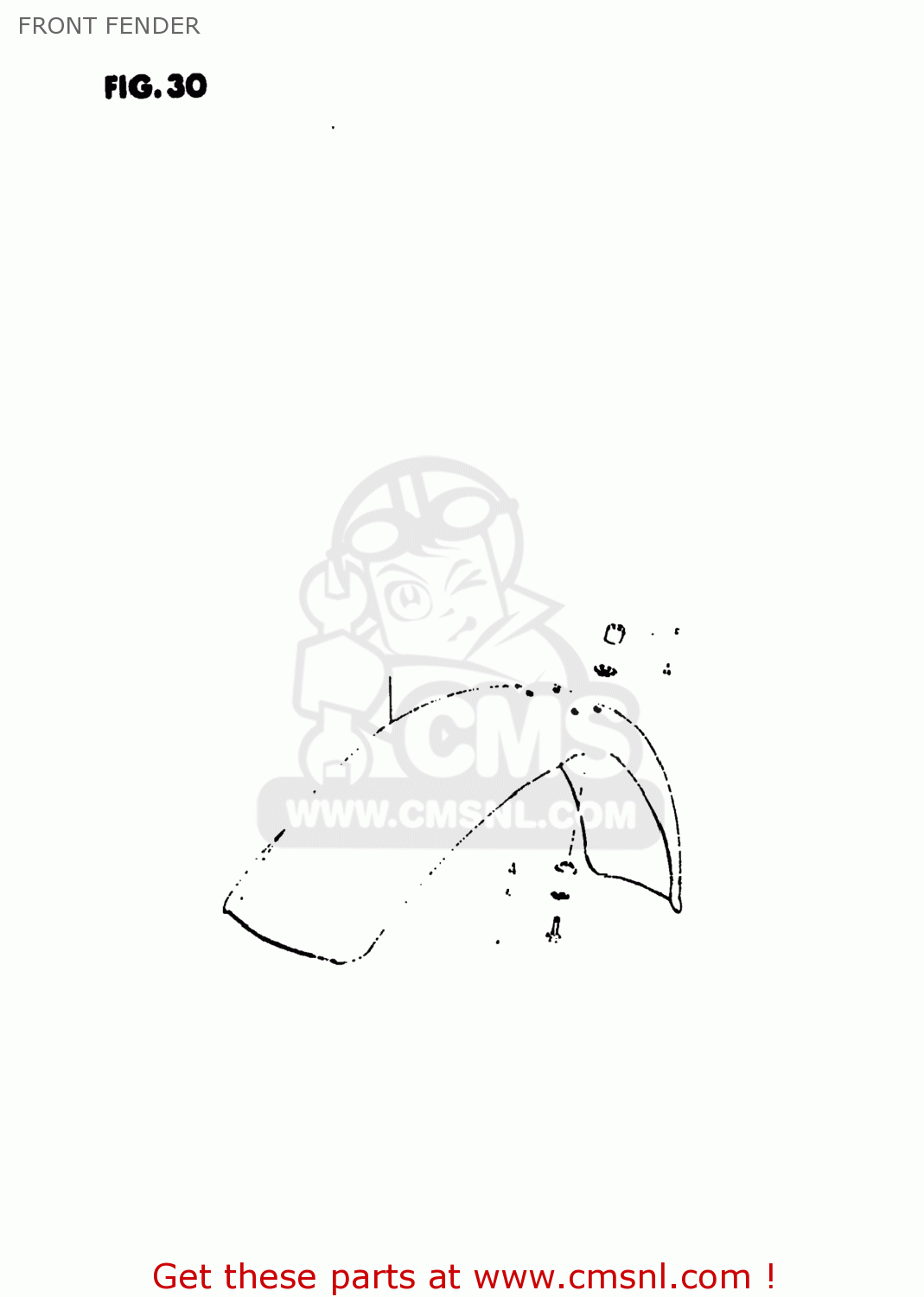 FRONT FENDER DR400 1980 (T) USA (E03)