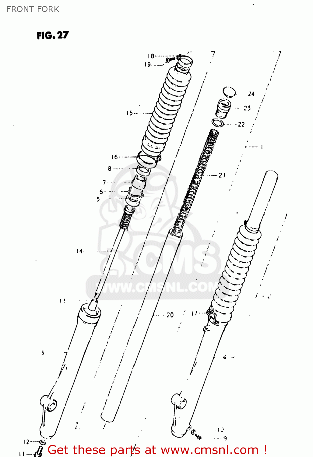 FRONT FORK DR400 1980 (T) USA (E03)