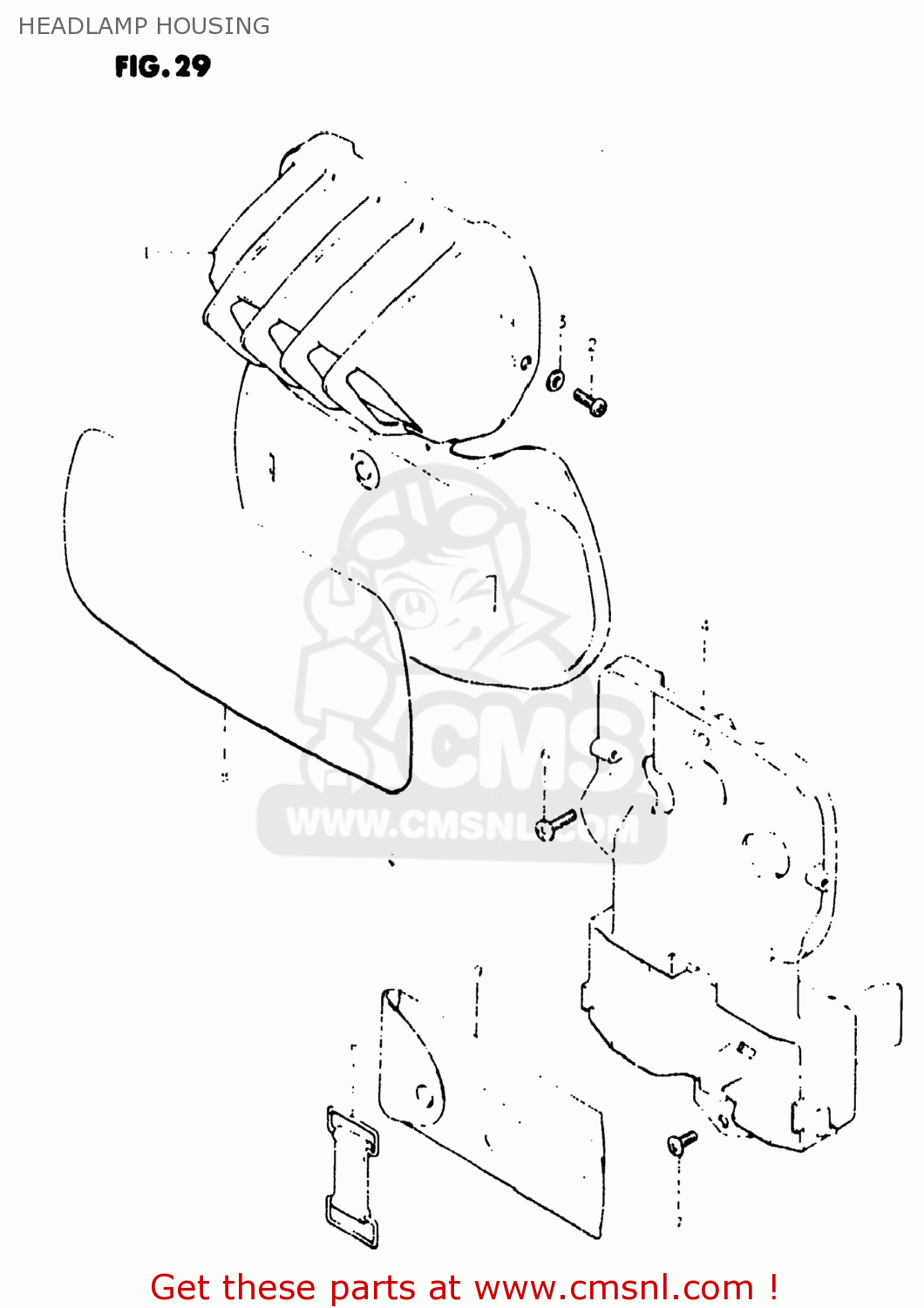 HEADLAMP HOUSING DR400 1980 (T) USA (E03)