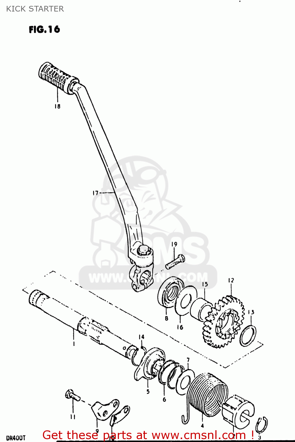 KICK STARTER DR400 1980 (T) USA (E03)