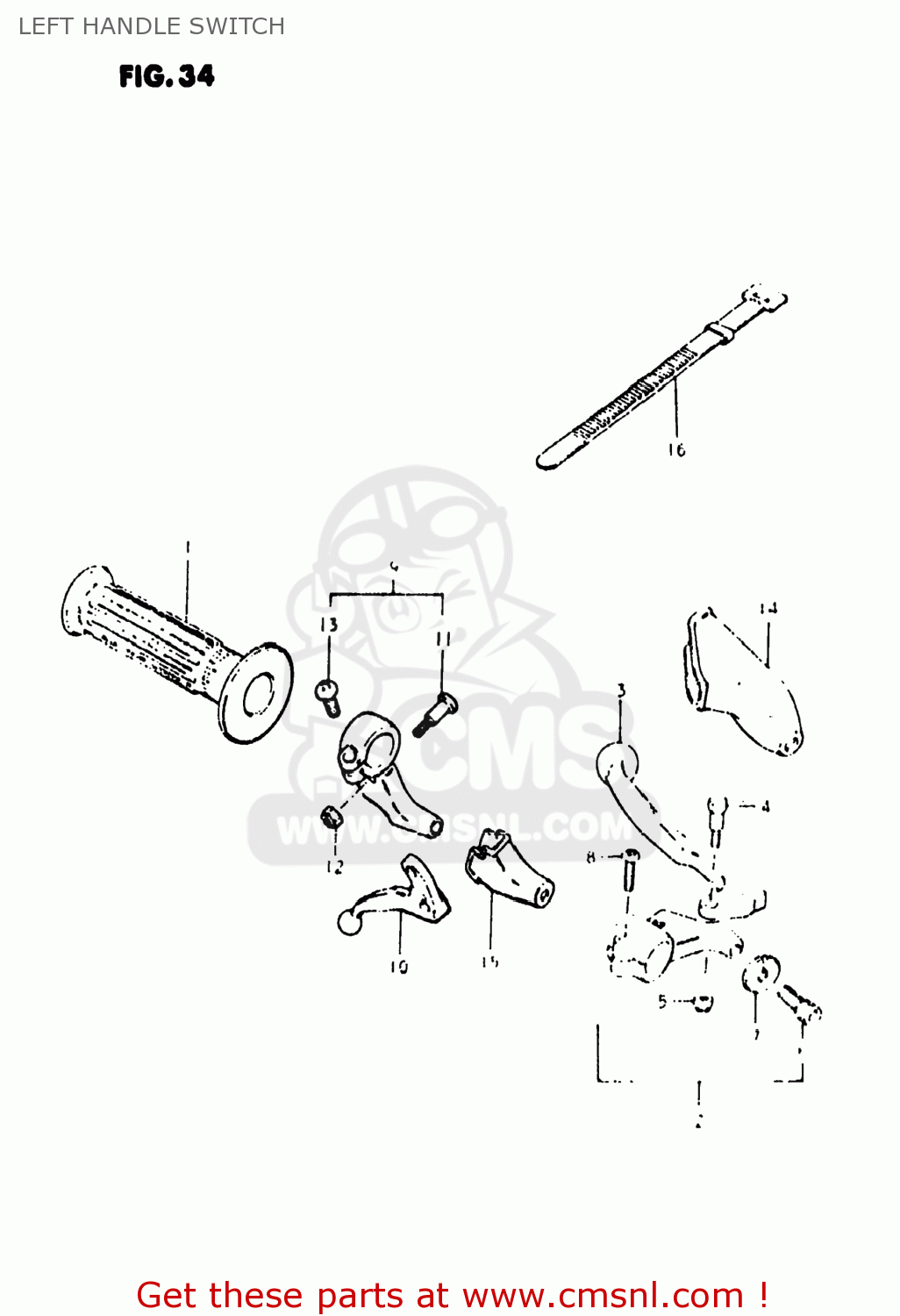 LEFT HANDLE SWITCH DR400 1980 (T) USA (E03)