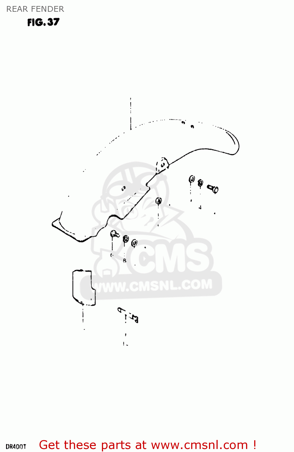 REAR FENDER DR400 1980 (T) USA (E03)