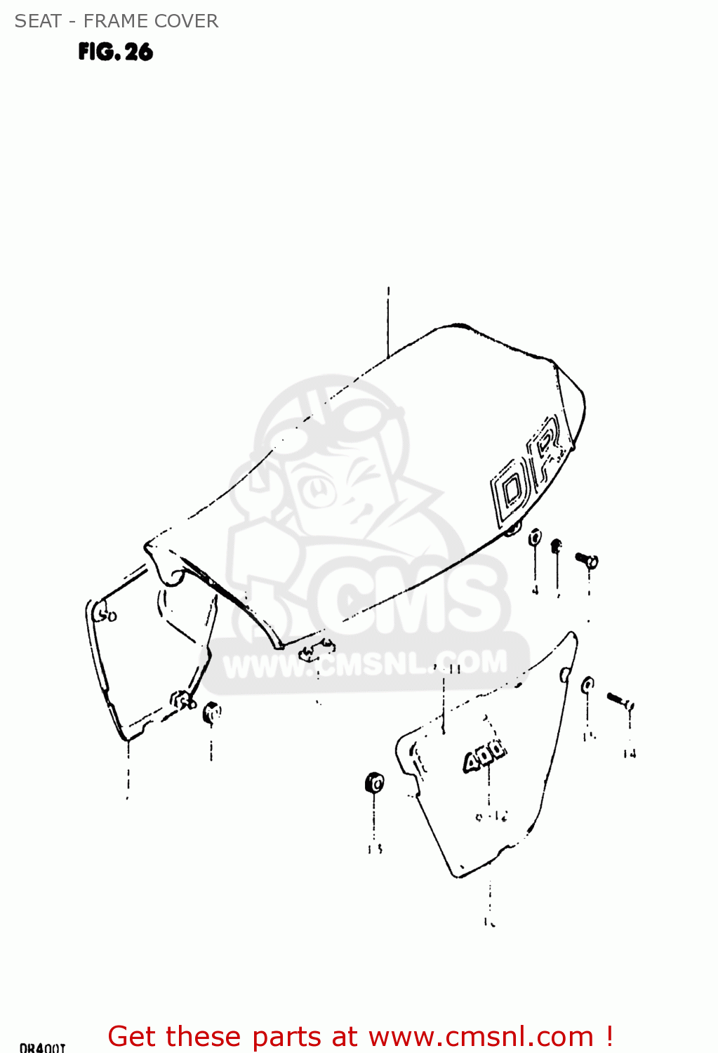 SEAT - FRAME COVER DR400 1980 (T) USA (E03)