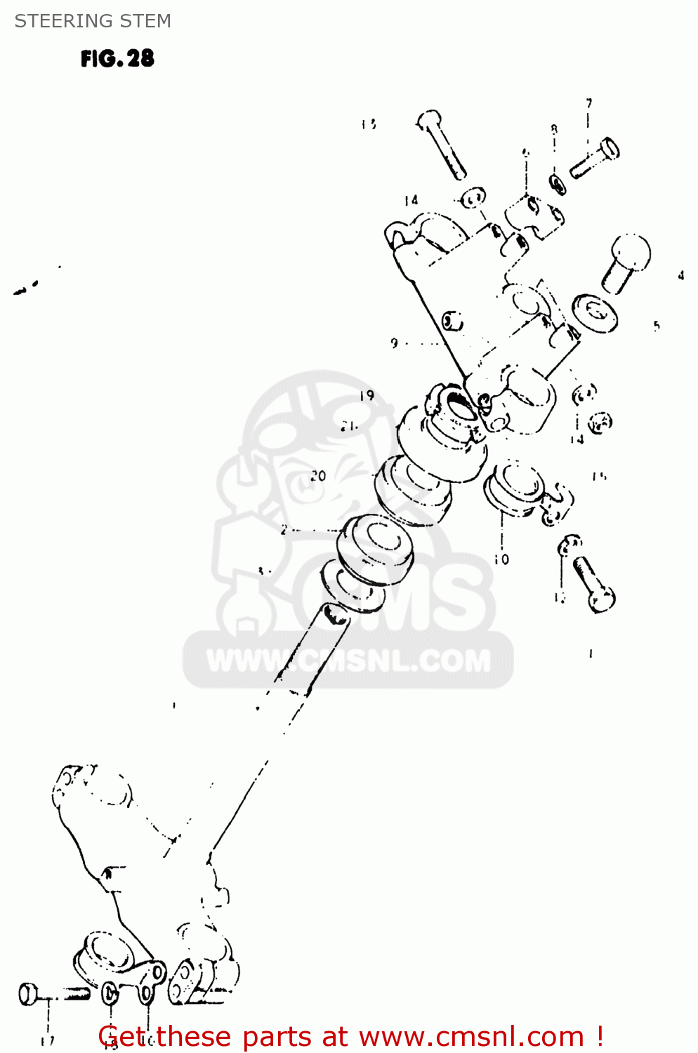 STEERING STEM DR400 1980 (T) USA (E03)