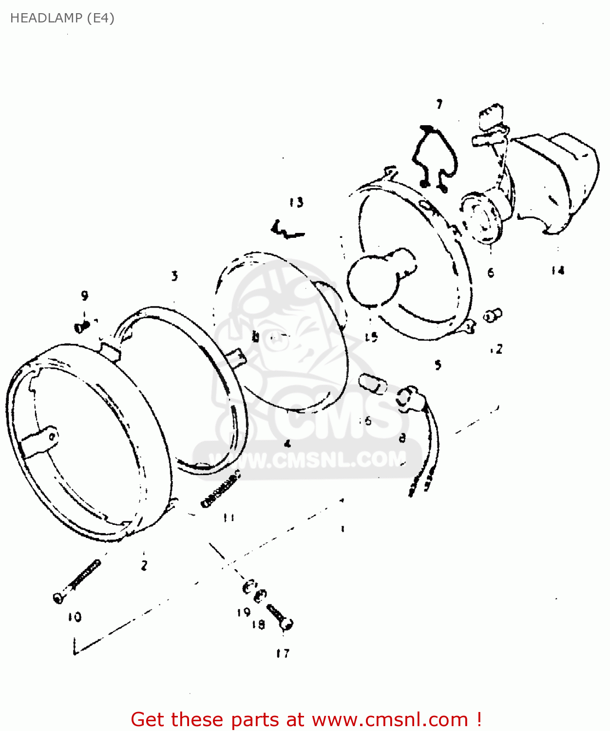 HEADLAMP (E4) DR400S 1980 (T)
