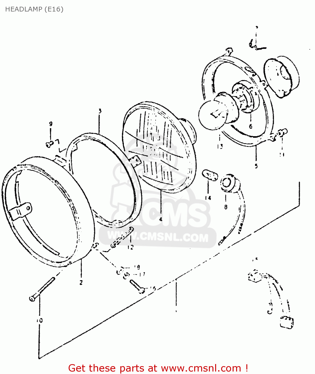 HEADLAMP (E16) DR400S 1980 (T)