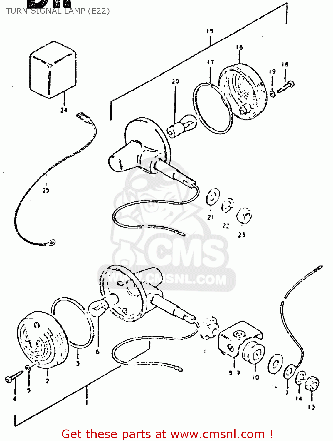 TURN SIGNAL LAMP (E22) DR400S 1980 (T)