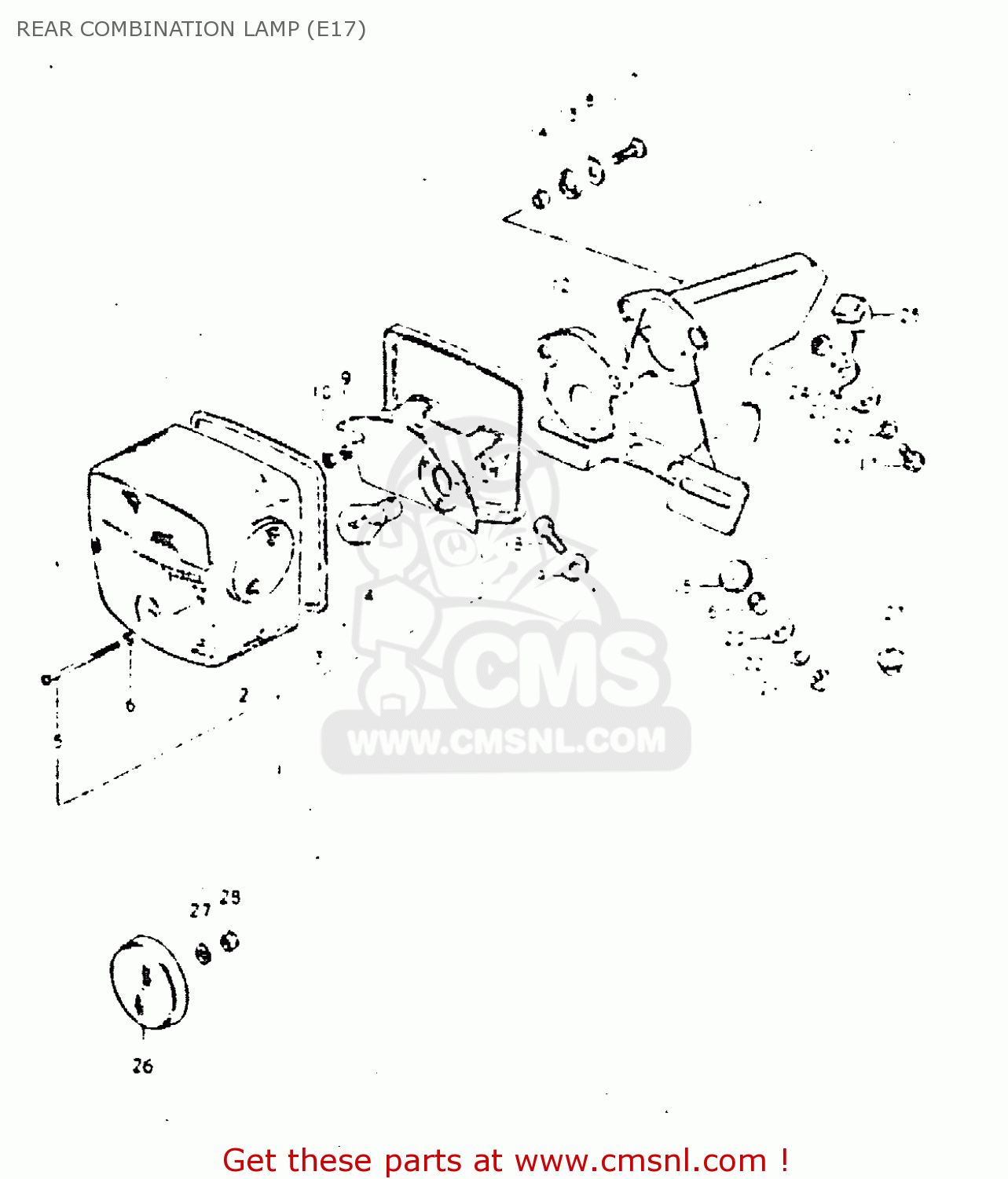 REAR COMBINATION LAMP (E17) DR400S 1980 (T)