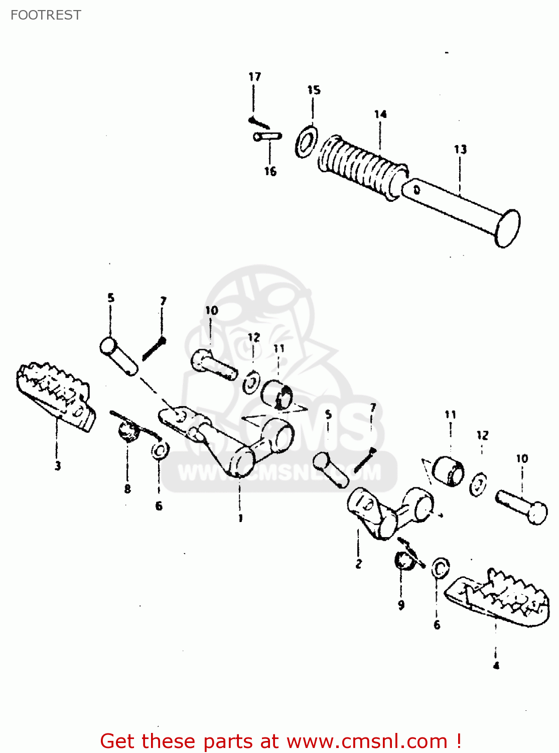 FOOTREST DR400S 1980 (T)