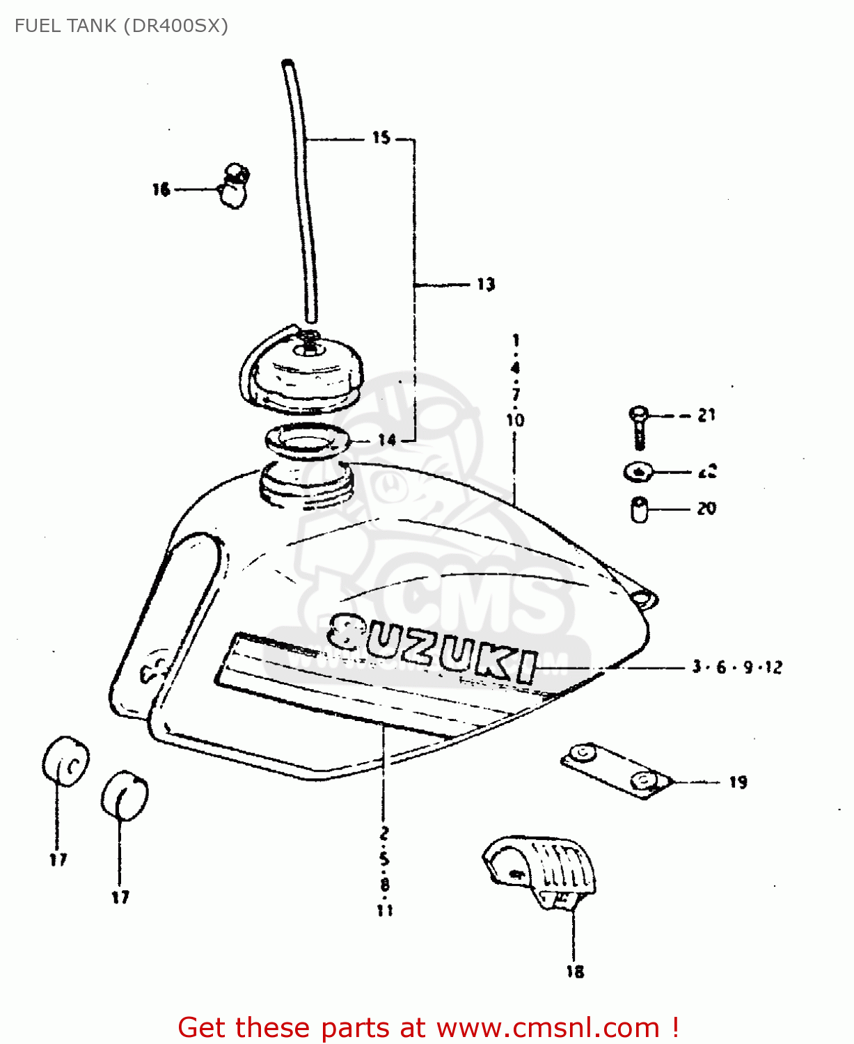 FUEL TANK (DR400SX) DR400S 1980 (T)