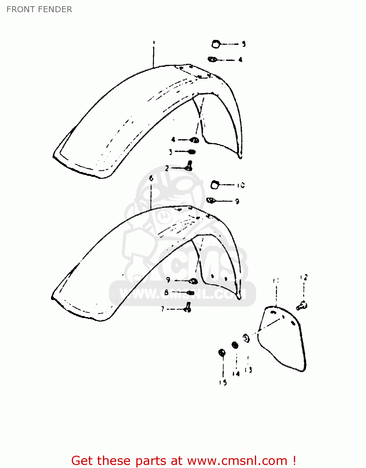 FRONT FENDER DR400S 1980 (T)