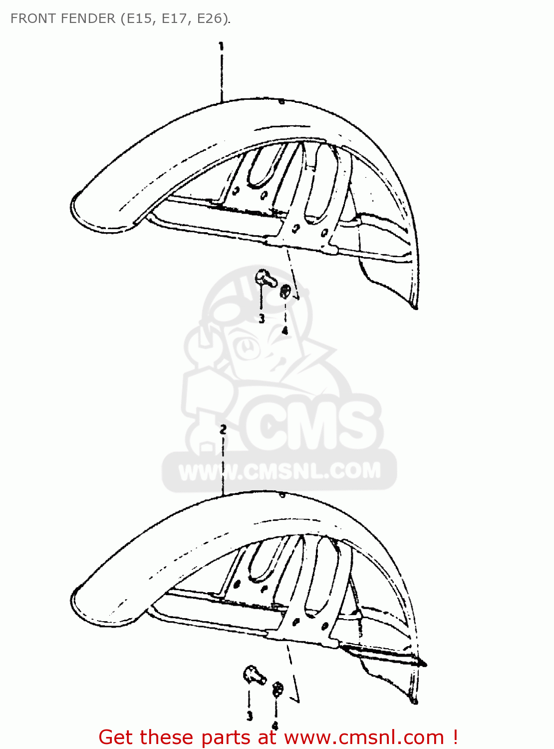 FRONT FENDER (E15, E17, E26) DR400S 1980 (T)