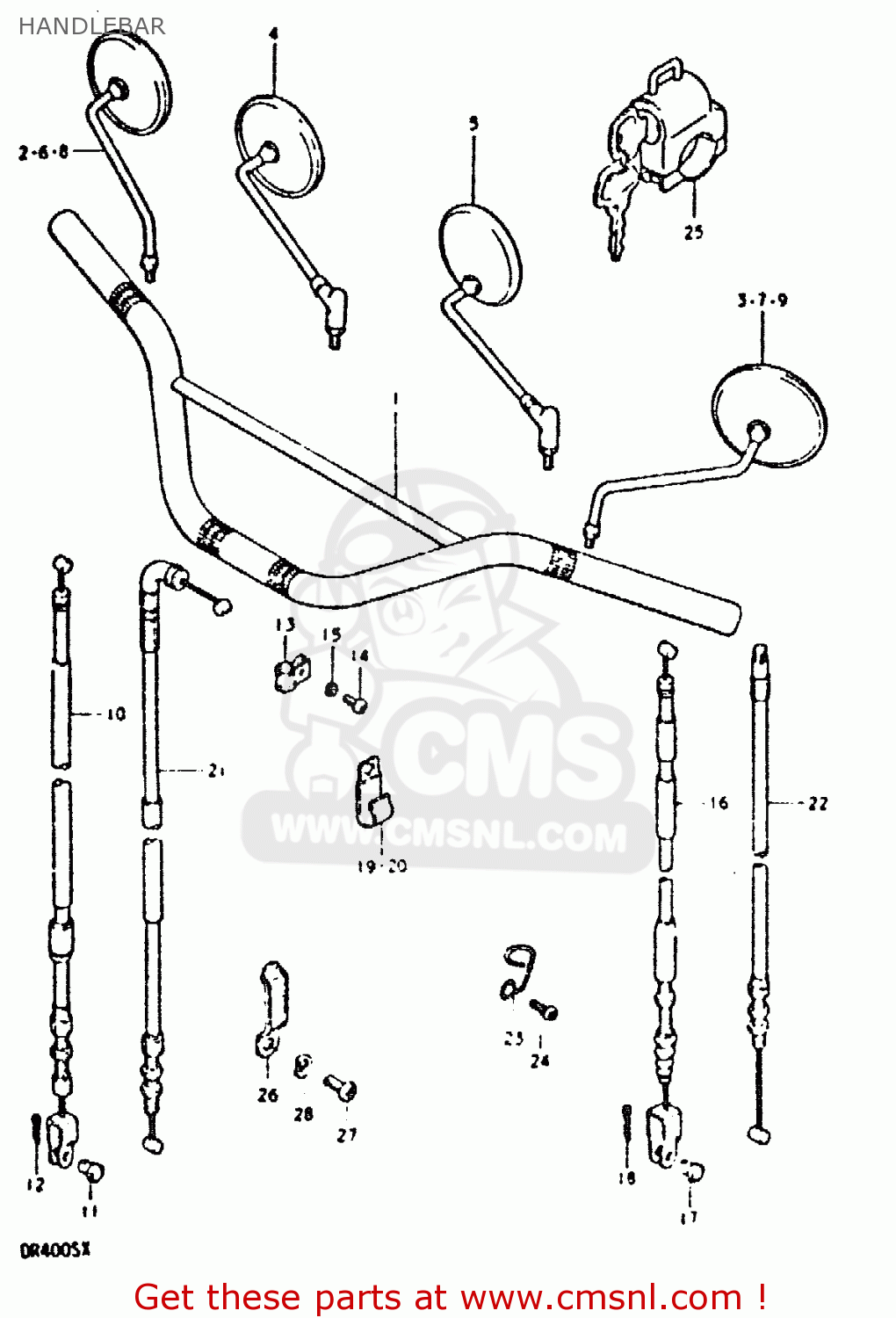 HANDLEBAR DR400S 1980 (T)