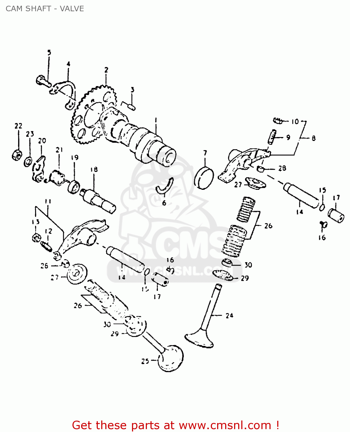 CAM SHAFT - VALVE DR400S 1980 (T)