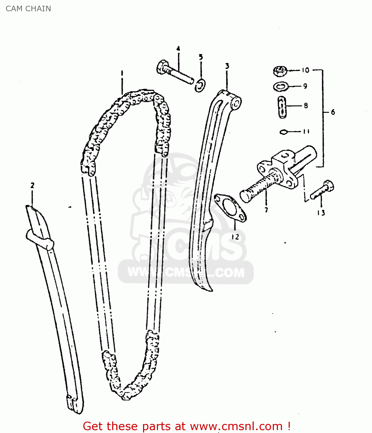 CAM CHAIN DR400S 1980 (T)