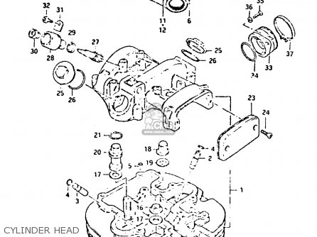 CYLINDER HEAD - DR400S 1980 (T)