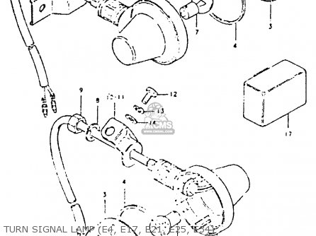 TURN SIGNAL LAMP (E4, E17, E21, E25, E34) - DR400S 1980 (T)