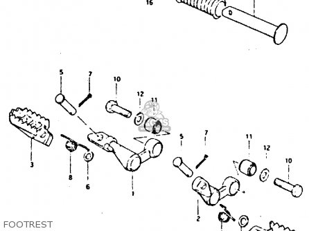 FOOTREST - DR400S 1980 (T)