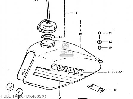 FUEL TANK (DR400SX) - DR400S 1980 (T)
