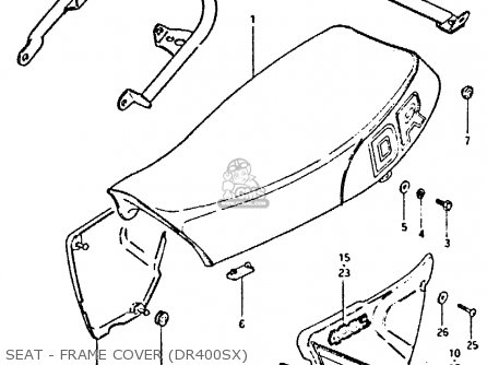SEAT - FRAME COVER (DR400SX) - DR400S 1980 (T)